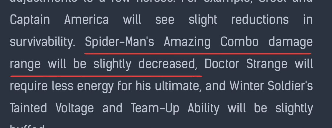Oh hell nah, Spider-Man uppercut range reduced?? This is a W reddit patch, can we get 500 updoots?