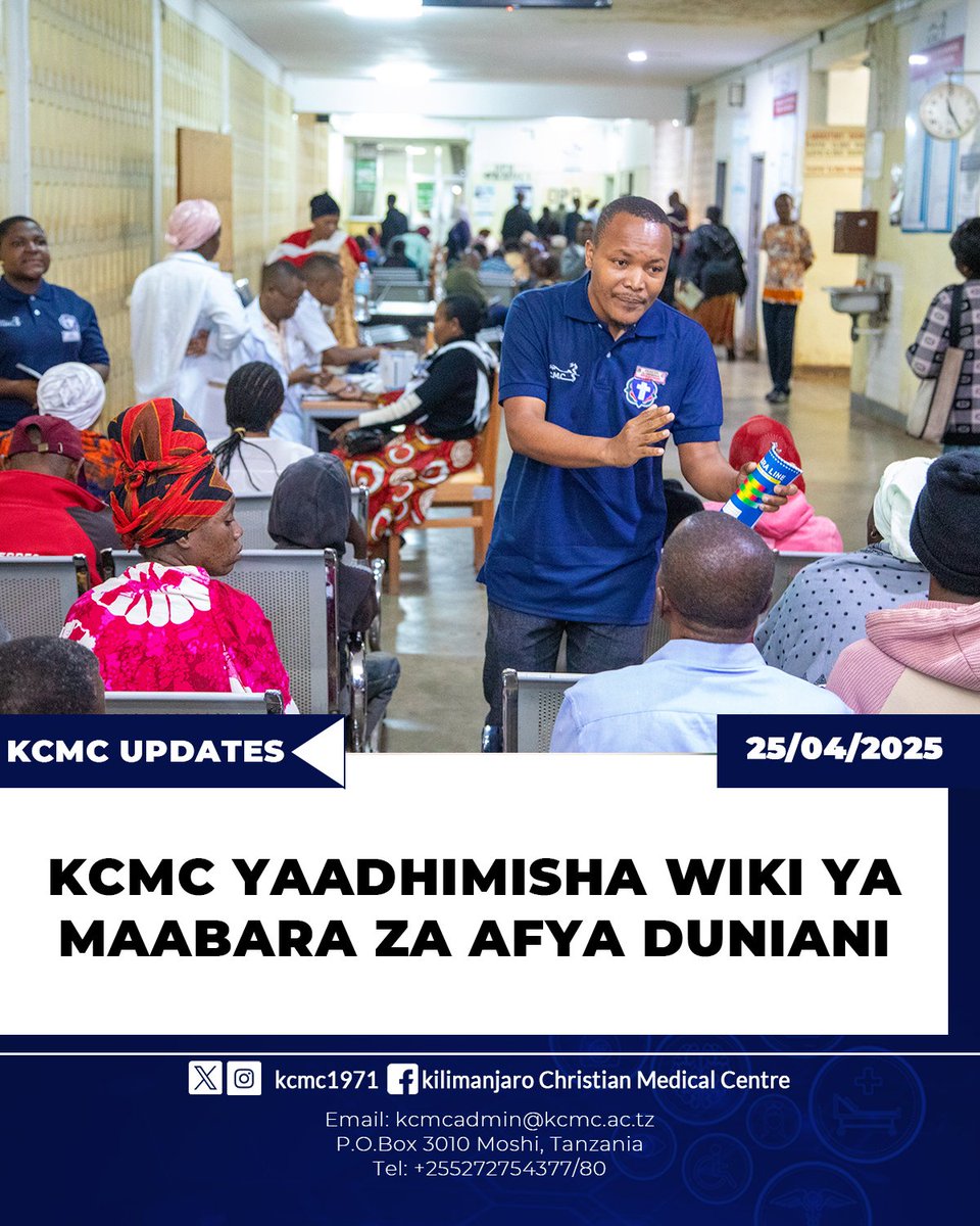 Hospitali ya KCMC kupitia Idara yake ya Maabara leo tarehe 26/04/2025 imehitimisha maadhimisho ya Wiki ya Maabara za Afya Duniani ambayo yalianza rasmi tarehe 20 Aprili 2025. Katika kuadhimisha wiki hii muhimu, KCMC imehudumia wananchi kwa kutoa huduma za upimaji wa afya BURE