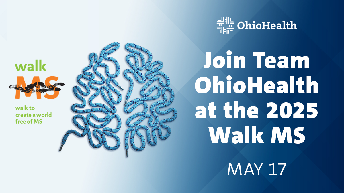 Join Team OhioHealth at the 2025 Walk MS on Saturday, May 17 at Capital University. Let’s walk to help create a world free of multiple sclerosis. Find details and register at ohlth.co/42FnnWp. #BelieveinWE