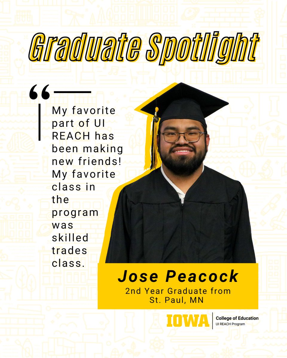 Join us in celebrating our 2025 graduates! 🎉

During his time at REACH, Jose worked for the IMU and the university's Landscaping Services. He is proud to have gotten a paid internship with Landscaping Services. After graduation, he plans to go into landscaping full time.