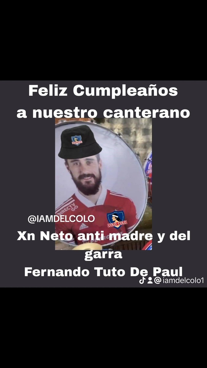 iamdelcolo's tweet photo. Feliz cumpleaños fernando de paul https://t.co/8BABuAC07G