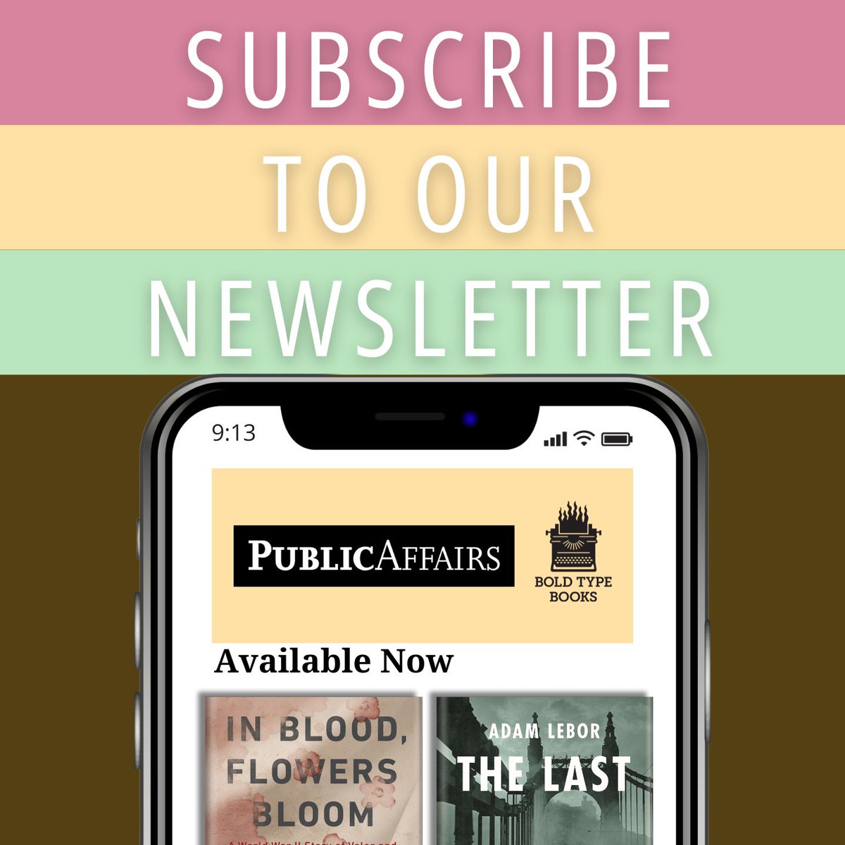 Get 20% off your next order when you sign up for our newsletter at boldtypebooks.com 🤩