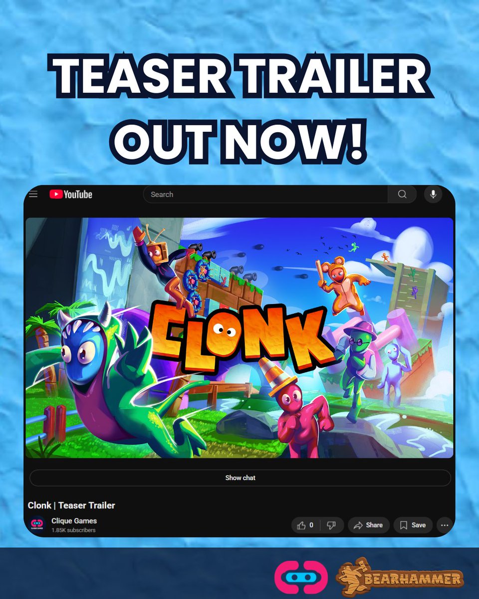 CHAOS IS COMING!

The first look at our wild, clay-filled VR madness is here! 💥 Ready to dive into the chaos? Watch the teaser trailer now!

👉 bit.ly/4lMdQ7l

#Clonk #ClonkVR #FreeToPlay #FreeVRGames #VR