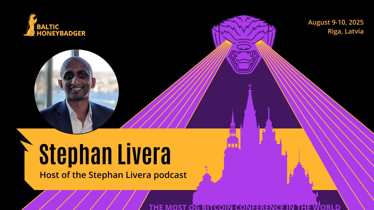Hodl Hodl en Español (@hodlhodlspanish) on Twitter photo 🔥 Anunciando ponente 🔥
¡Renovamos la bienvenida a <a href="/stephanlivera/">Stephan Livera</a> a #BH2025!
🎧 Presentador de su propio podcast
🌍 La voz de Bitcoin: pura señal, no ruido
Stephan vuelve para desgranar las grandes ideas que importan.
¡No te lo pierdas!
Entradas 👉 baltichoneybadger.com/buy-tickets 🔥 Anunciando ponente 🔥
¡Renovamos la bienvenida a <a href="/stephanlivera/">Stephan Livera</a> a #BH2025!
🎧 Presentador de su propio podcast
🌍 La voz de Bitcoin: pura señal, no ruido
Stephan vuelve para desgranar las grandes ideas que importan.
¡No te lo pierdas!
Entradas 👉 baltichoneybadger.com/buy-tickets