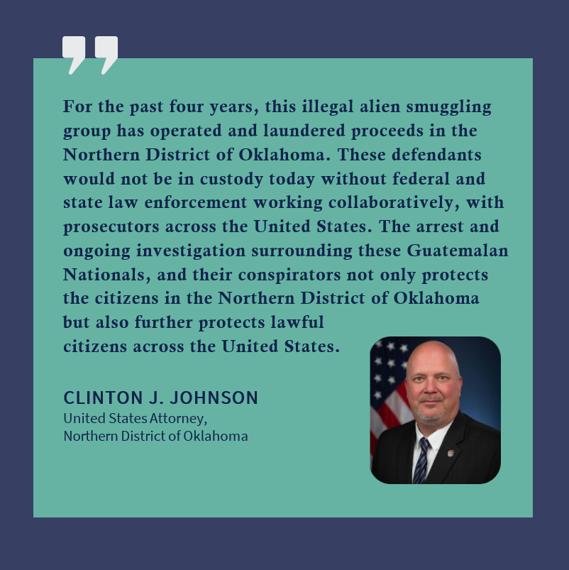 Eight Guatemalan Nationals Indicted for Smuggling Illegal Aliens into the United States for Cash #DOJ 
justice.gov/usao-ndok/pr/e…