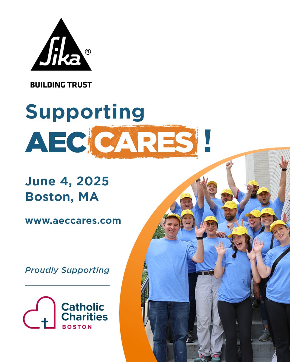 AEC Cares (@aeccares) on Twitter photo Shoutout to <a href="/Sika_USA/">Sika USA</a> for joining us at #AECCares #ProjectBoston for the 3rd year in a row!
Their team brings energy, generosity & impact to every event. We’re lucky to have their continued support. 🙌 Shoutout to <a href="/Sika_USA/">Sika USA</a> for joining us at #AECCares #ProjectBoston for the 3rd year in a row!
Their team brings energy, generosity & impact to every event. We’re lucky to have their continued support. 🙌