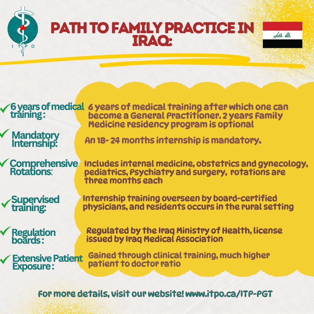 Celebrating the Excellence of Iraqi Physicians! 🌟
Iraqi doctors undergo rigorous training in challenging clinical environments, developing exceptional skills and resilience. Learn more: itpo.ca/itp-pgt #IraqiPhysicians #skilledandsafe