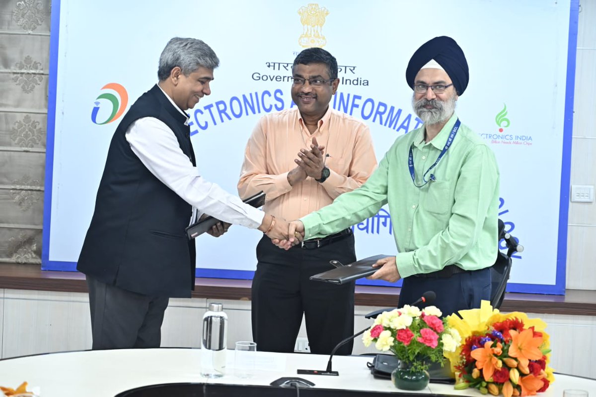 Semi-Conductor Laboratory (@sclmohali) on Twitter photo MOU signed between <a href="/SclMohali/">Semi-Conductor Laboratory</a> & <a href="/NIELITIndia/">NIELIT</a> for Skill development in the presence of Shri S. Krishnan <a href="/SecretaryMEITY/">S Krishnan</a>
<a href="/GoI_MeitY/">Ministry of Electronics & IT</a> MOU signed between <a href="/SclMohali/">Semi-Conductor Laboratory</a> & <a href="/NIELITIndia/">NIELIT</a> for Skill development in the presence of Shri S. Krishnan <a href="/SecretaryMEITY/">S Krishnan</a>
<a href="/GoI_MeitY/">Ministry of Electronics & IT</a>