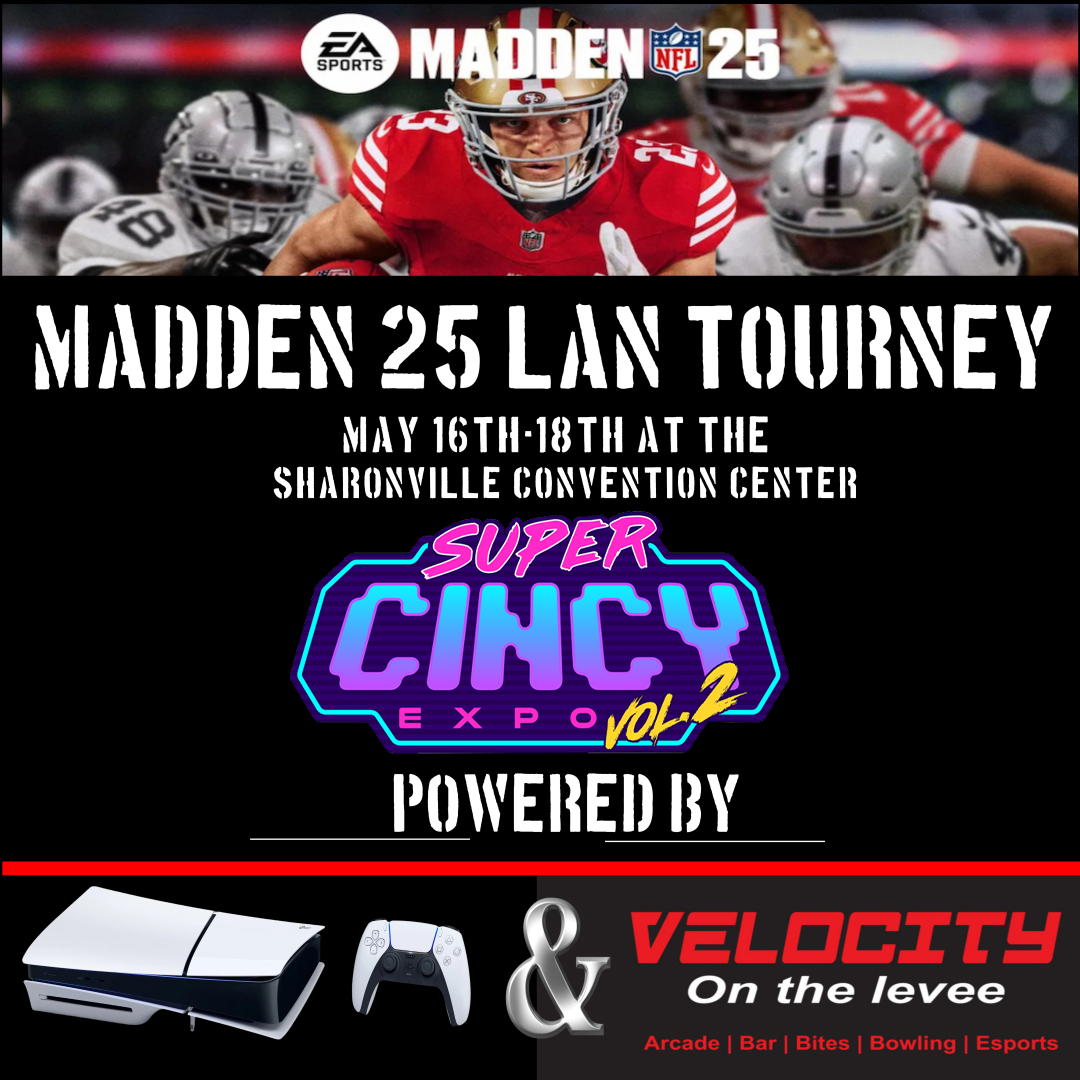 We are thrilled to attend #supercincyexpo this year hosting MADDEN25 🏈 tournaments all weekend long!  Get your tickets today! captureticketing.com/events/114