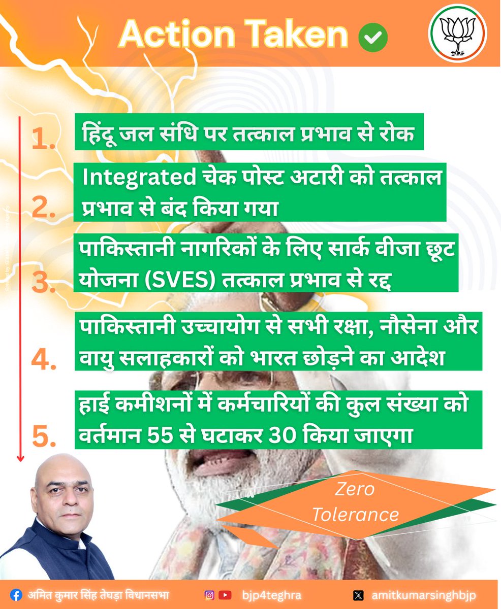 amitkrsinghbjp's tweet photo. "मुद्दा सीधा है – भारत सरकार का फैसला दुश्मनों की कमर तोड़ने वाला है! अब ना दिखावा, ना दया... सिर्फ कठोर कार्रवाई!"
PMO India Narendra Modi Amit Shah Rajnath Singh Ajit Doval Dr S. Jaishankar
#attackpahalgaam #pahalgaamterrioristattack #unitenation #supportnation #nationfirst https://t.co/fyanKlrePw