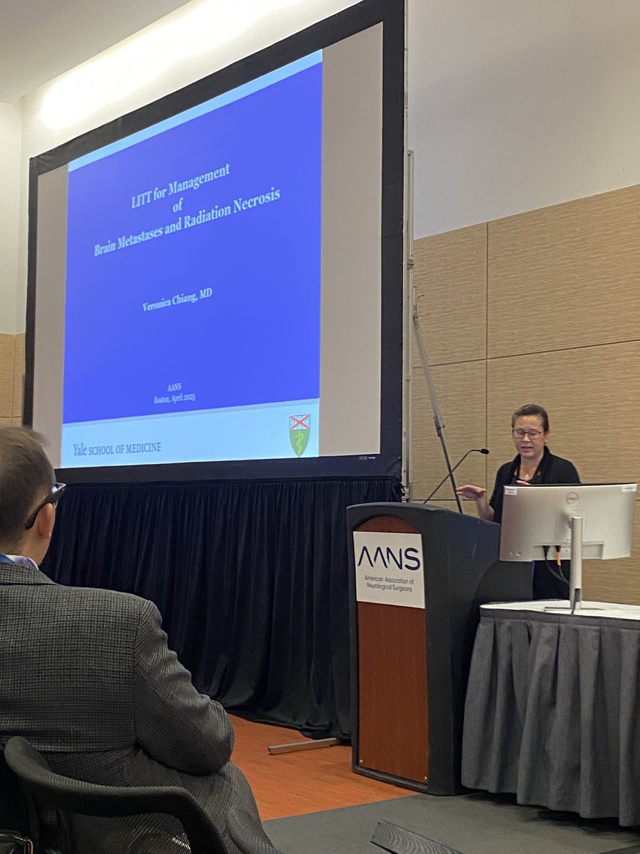 Lindy Drollinger (@lindydrollinger) on Twitter photo Dr. Chiang presents on LITT for Brain metastasis and radiation necrosis! Great discussion! <a href="/AliBaajMD/">Ali A. Baaj MD</a>
@AndrewChanMD
<a href="/CheeragU/">Cheerag Upadhyaya, MD, MBA, MSc, FAANS, FACS</a>
@Graffeo
<a href="/ApnGreen/">EGreenAPN</a>
<a href="/IsaacYangMD/">Isaac Yang MD</a>
@Jakeyoung11
<a href="/jerjohnson/">Jeremiah Johnson MD, FAANS</a>
<a href="/NabihaQuadri/">Nabiha Quadri</a>
<a href="/NathanShlobin/">Nathan Shlobin, MD MBA 🇺🇦</a>
<a href="/DrWallyMD/">Walavan Sivakumar, M.D.</a>
<a href="/AANSNeuro/">AANS</a> Dr. Chiang presents on LITT for Brain metastasis and radiation necrosis! Great discussion! <a href="/AliBaajMD/">Ali A. Baaj MD</a>
@AndrewChanMD
<a href="/CheeragU/">Cheerag Upadhyaya, MD, MBA, MSc, FAANS, FACS</a>
@Graffeo
<a href="/ApnGreen/">EGreenAPN</a>
<a href="/IsaacYangMD/">Isaac Yang MD</a>
@Jakeyoung11
<a href="/jerjohnson/">Jeremiah Johnson MD, FAANS</a>
<a href="/NabihaQuadri/">Nabiha Quadri</a>
<a href="/NathanShlobin/">Nathan Shlobin, MD MBA 🇺🇦</a>
<a href="/DrWallyMD/">Walavan Sivakumar, M.D.</a>
<a href="/AANSNeuro/">AANS</a>