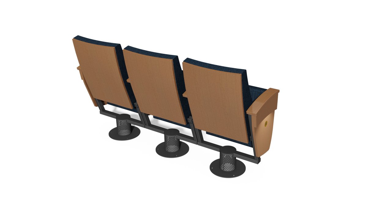 The SERIES® Seating Vera 34 Back Wood and Seat Wood, WM40 Penal, and AIR Pedestal Support.