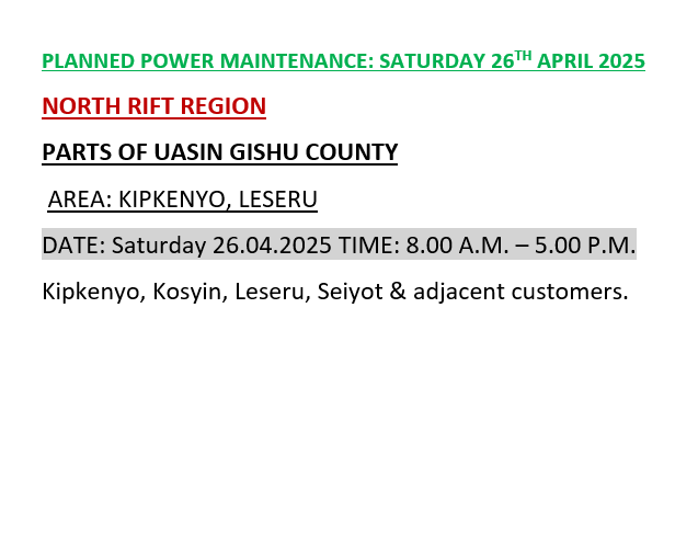 Kenya Power tweet media