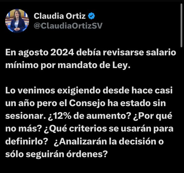 ultimahsv's tweet photo. #ClasePolítica | La diputada de Vamos, Claudia Ortiz, cuestiona al Gobierno por anuncio de incremento al salario mínimo. 

"¿12% de aumento?", refutó Ortiz. https://t.co/kJ9hczjtLF
