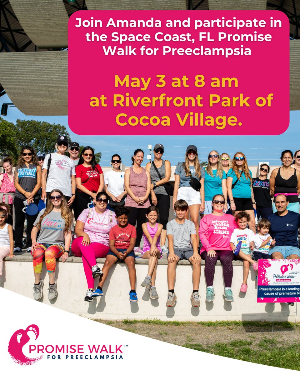 #WhyIWalk  "I walk to raise awareness for mothers like me—who had perfect blood pressure through three pregnancies—only to face the unexpected danger of postpartum preeclampsia. Every mom deserves to know the risks don’t end at birth." 

secure.qgiv.com/event/2025prom…
#SpaceCoast