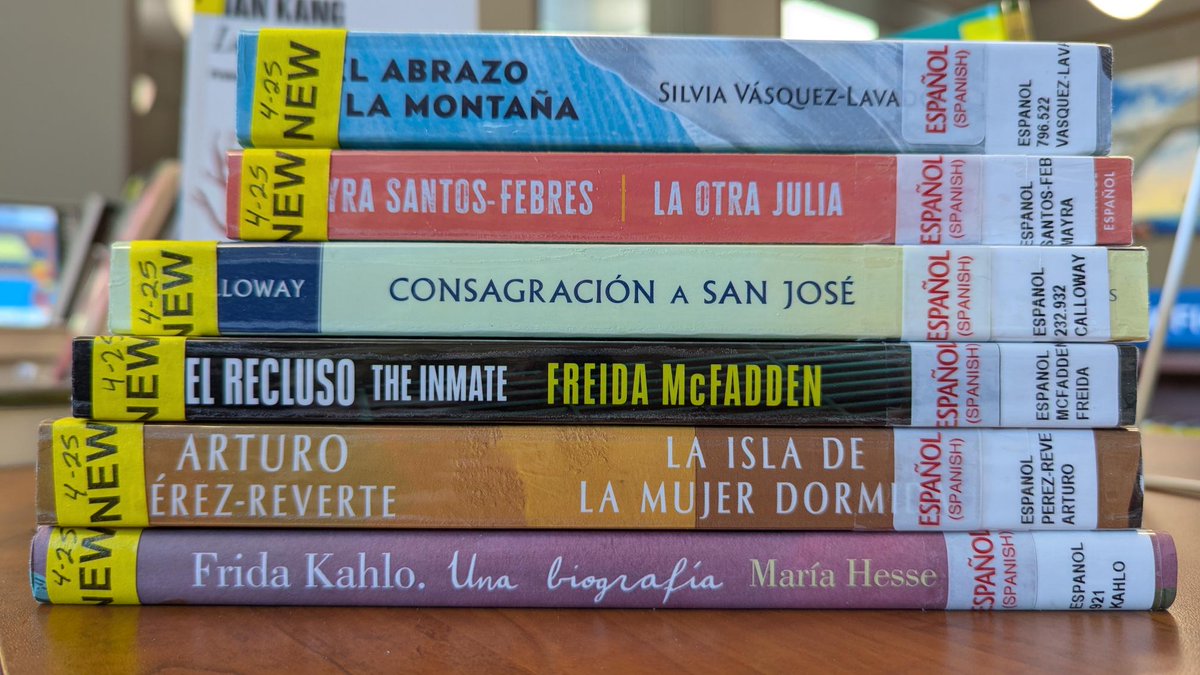 ORCityLibrary's tweet image. ¡Nuevos libros en español ya están aquí!
Estamos emocionados de presentar las últimas incorporaciones a nuestra colección en español. Ven a descubrir tu próxima lectura favorita o explora nuestros libreros virtuales enengo.lincc.org/ocespanol.

#LibrosEnEspañol #LecturaEnEspañol