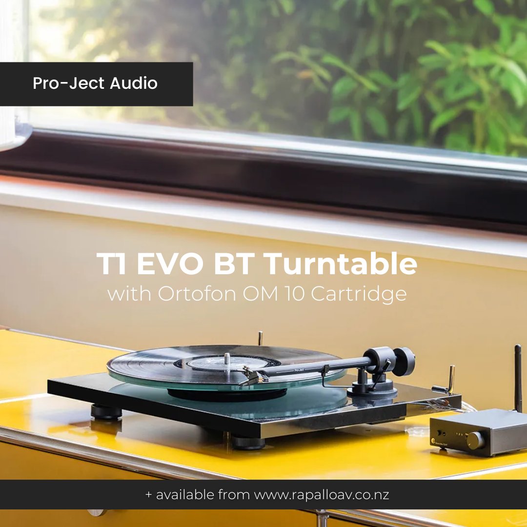 rapalloAV's tweet image. #turntable

The stylish CNC-machined plinth on the Pro-Ject T1 EVO BT Turntable with Ortofon OM 10 Cartridge is available in High Gloss Black, Satin White or Walnut finish.

Explore now:  rapalloav.co.nz/product/pro-je…

#RapalloAV
#ProJectAudio #Ortofon
#VinylRecords #OrtofonCartridge