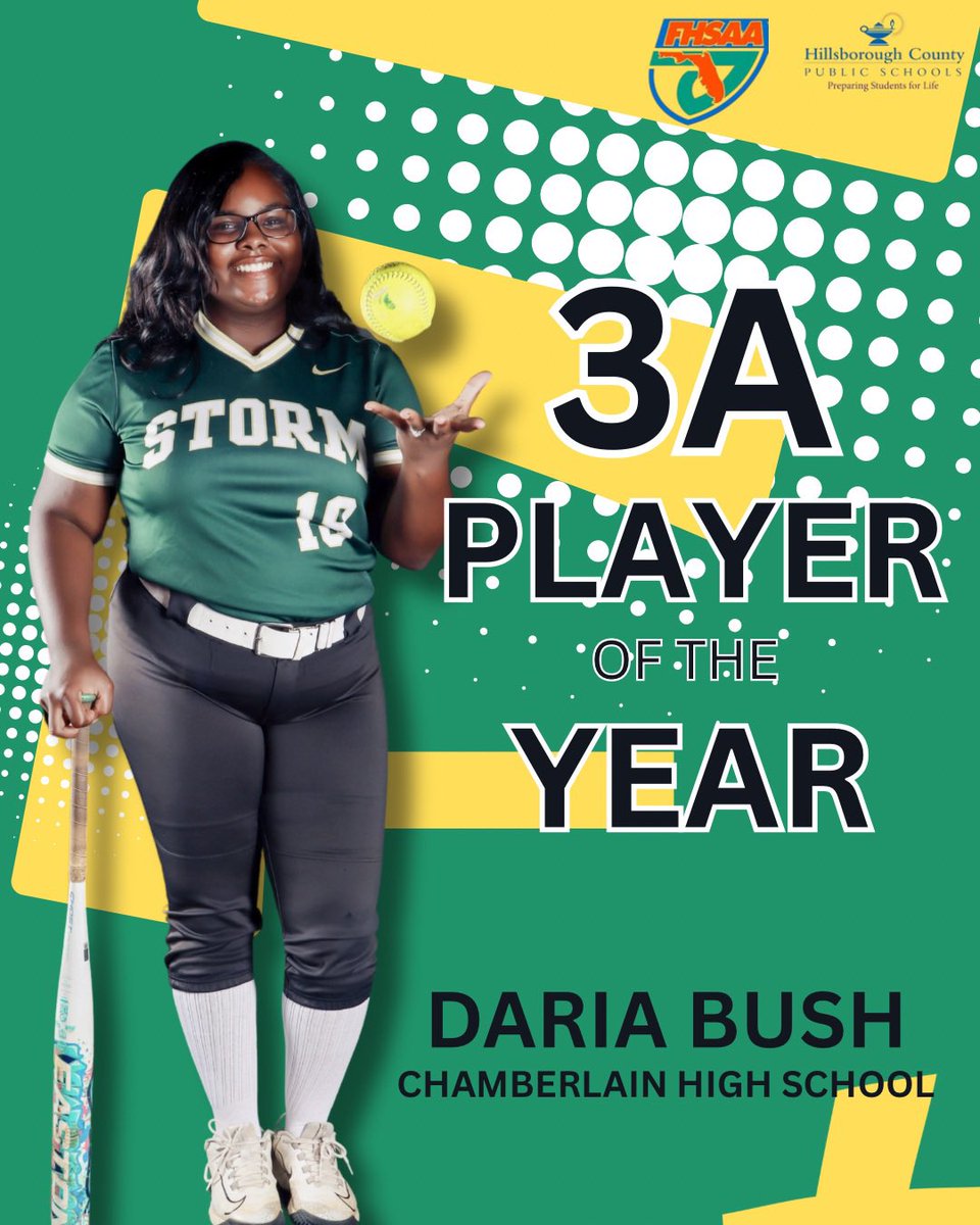 Daria J Bush (@dbush2025) on Twitter photo Hillsborough County 3A Player of the year! <a href="/ClarkAtlantaSB/">Lady Panthers Softball</a> <a href="/NicoleBayona93/">Nicole Bayona</a> <a href="/CoachShanty/">Lishanty Guillermo</a> <a href="/UnityAndersonHS/">Unity Anderson-HS</a> <a href="/SoftballDown/">Down South Softball</a> <a href="/mmidnight1000/">mmidnight</a> <a href="/CHS_Legacy/">Chamberlain Legacy Alliance</a> <a href="/PrepsTime/">Prime Time Preps</a> <a href="/MSPtakeover/">Minority Softball Prospects</a> <a href="/commit2HBCU/">SHOWCASE HBCU</a> Hillsborough County 3A Player of the year! <a href="/ClarkAtlantaSB/">Lady Panthers Softball</a> <a href="/NicoleBayona93/">Nicole Bayona</a> <a href="/CoachShanty/">Lishanty Guillermo</a> <a href="/UnityAndersonHS/">Unity Anderson-HS</a> <a href="/SoftballDown/">Down South Softball</a> <a href="/mmidnight1000/">mmidnight</a> <a href="/CHS_Legacy/">Chamberlain Legacy Alliance</a> <a href="/PrepsTime/">Prime Time Preps</a> <a href="/MSPtakeover/">Minority Softball Prospects</a> <a href="/commit2HBCU/">SHOWCASE HBCU</a>