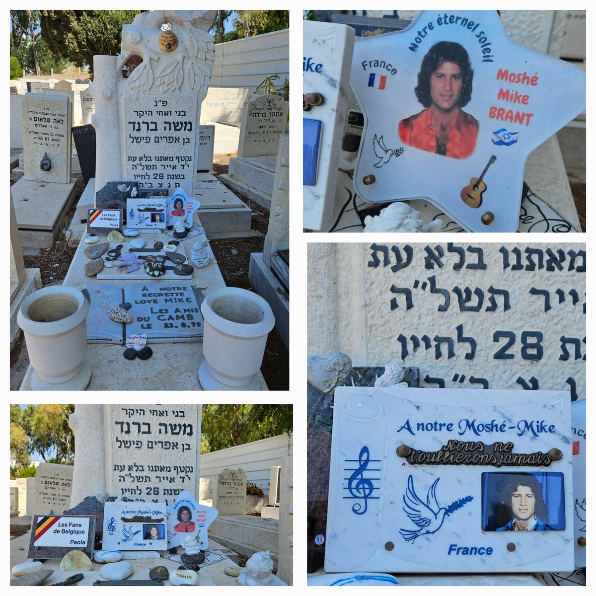 Bigot44408011's tweet photo. Y'a 50 ans #MikeBrant 🖤
Là bas, les frontières et les larmes 
Pour moi, il était important de me recueillir sur sa tombe à #Haifa lors de mon voyage en Israël septembre 2023 🙏 https://t.co/ecjAB2rgN1