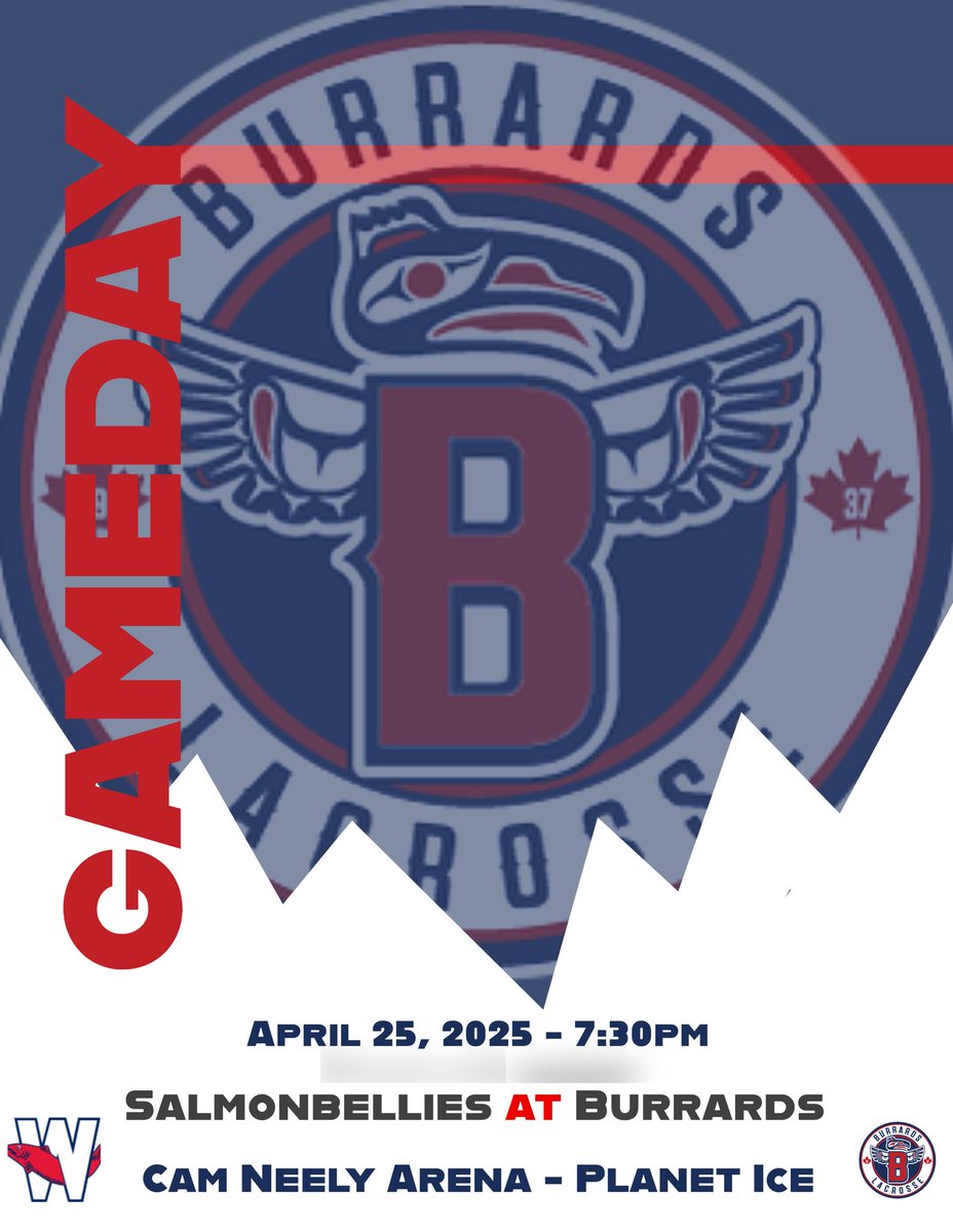 It is GAME DAY for your Jr Burrards! 7:30pm game start at Cam Neely arena. Let’s go boys! Big game tonight!!