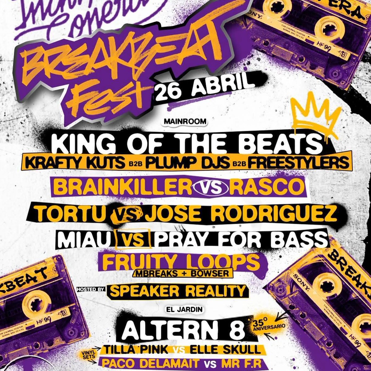 NLA ARTISTS (@nla_artists) on Twitter photo TODAY: <a href="/WeAreAltern8/">Altern 8</a> (<a href="/mark_archer/">mark archer</a>) will be in The Garden (Breakbeat Fest) at the Industrial Copera
<a href="/thefreestylers/">#FREESTYLERS</a> <a href="/Krafty_Kuts/">Krafty Kuts</a> The Plump DJs - in the Mainroom!
#ontour TODAY: <a href="/WeAreAltern8/">Altern 8</a> (<a href="/mark_archer/">mark archer</a>) will be in The Garden (Breakbeat Fest) at the Industrial Copera
<a href="/thefreestylers/">#FREESTYLERS</a> <a href="/Krafty_Kuts/">Krafty Kuts</a> The Plump DJs - in the Mainroom!
#ontour