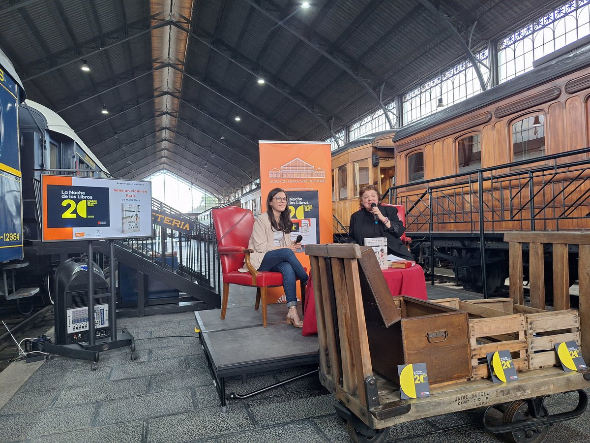 Teresa Castanedo (@teresacastanedo) on Twitter photo El turismo, hace más de un siglo. Celebramos <a href="/lanochelibros/">LaNochedelosLibros</a> en el <a href="/M_Ferrocarril/">Museo del Ferrocarril</a>: en esta estación comienza el viaje de Clara por la Europa de la Belle Epoque. Literatura ferroviaria escrita por María Reig en "Sonó un Violín en París", de <a href="/editorialespasa/">Editorial Espasa</a>
#LaNochedelosLibros El turismo, hace más de un siglo. Celebramos <a href="/lanochelibros/">LaNochedelosLibros</a> en el <a href="/M_Ferrocarril/">Museo del Ferrocarril</a>: en esta estación comienza el viaje de Clara por la Europa de la Belle Epoque. Literatura ferroviaria escrita por María Reig en "Sonó un Violín en París", de <a href="/editorialespasa/">Editorial Espasa</a>
#LaNochedelosLibros