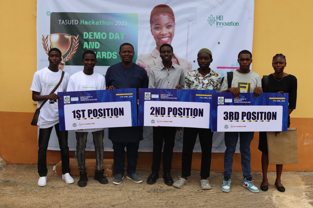edtechcoe's tweet photo. 🚀 TASUED Hackathon 2025 – Innovate for Impact! 🌍💡

From groundbreaking ideas to real-world solutions.
Hosted at the EdTech Center of Excellence, TASUED and powered by CcHUB, the event showcased the brilliance, creativity, and passion of the next generation of problem-solvers. https://t.co/wVMylRzPBW