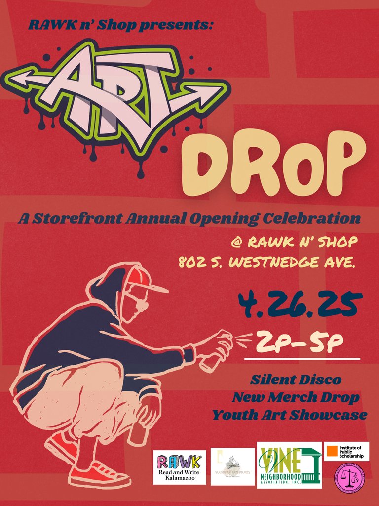 ReadWriteKzoo's tweet image. Huge shoutout/thanks to the Vine Neighborhood Association for opening up their space and showing love to our community!

Your support makes it possible for events like ours to thrive—where music, art, and youth voices come together in powerful ways.