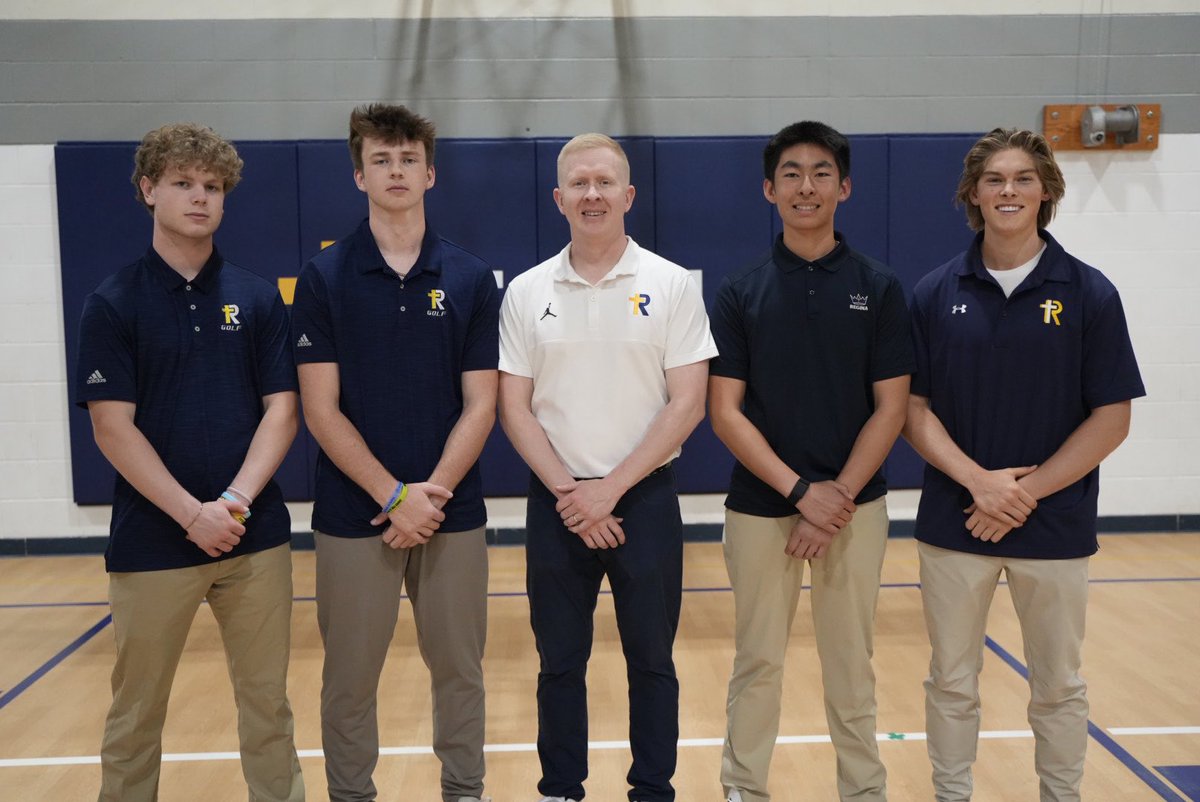 Senior night at the Regina soccer games tonight. These four will be recognized between the girls and boys matches. Come out and show some support for soccer and our senior golfers!