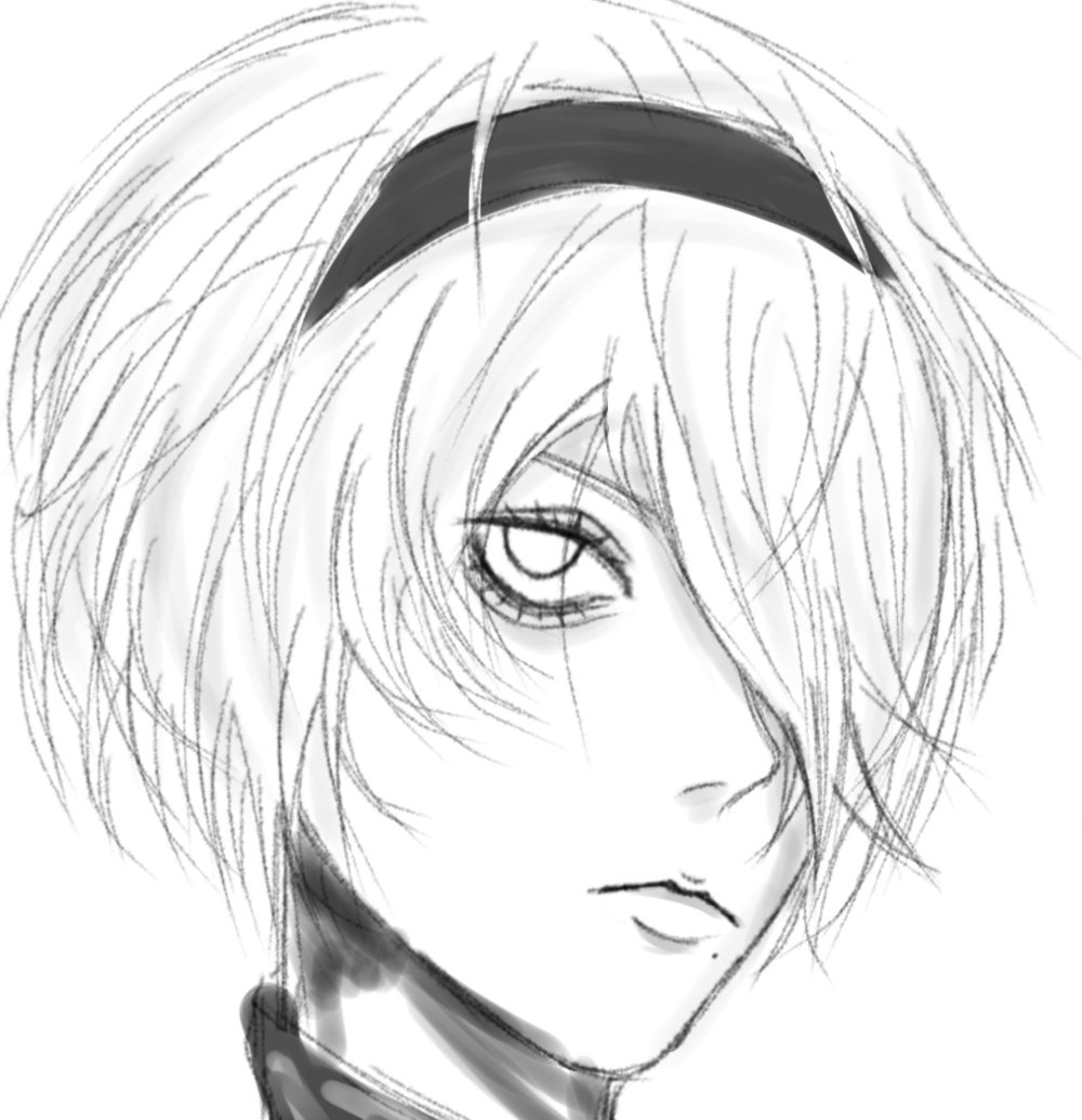 2__na__'s tweet photo. 体上手くいかんかったから顔だけ✌️
2Bです。
 #落書き https://t.co/79TcuDuVjQ