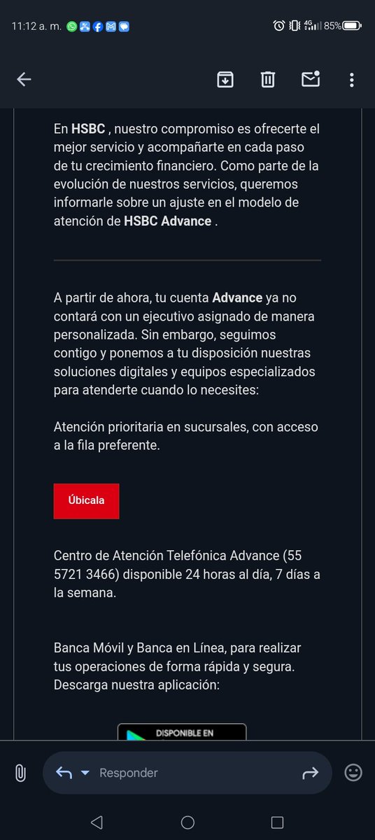 VICTORJOSENTO's tweet photo. @HSBC_MX Va a hacer cambios en la cuenta Advance, ya no se contará con ejecutivo asignado, Siempre he sido cliente de #Hsbc pero últimamente ha cambiado mucho y para mal
@mixbits @M2Mainstream2 https://t.co/0y6Fv2wxNu