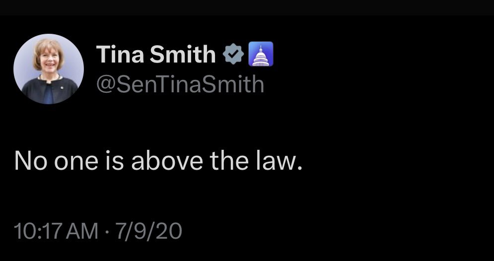 Rough day for the “No one is above the law” crowd.