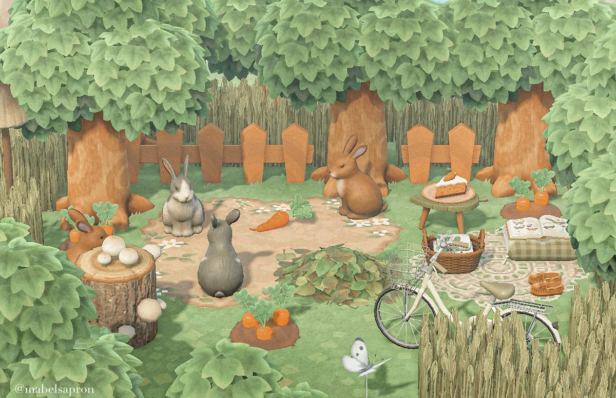 mabelsapron's tweet image. bunny picnic 🐰🥕

#ACNH #AnimalCrossingNewHorizons