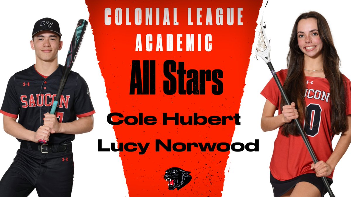 Congratulations to our 2025 Colonial League Academic All Stars:  Cole Hubert &amp; Lucy Norwood.  Job well done both in the classroom and in your sports!  Both of our Academic All Stars are multisport athletes and top 5 in their class! #SVPanthers