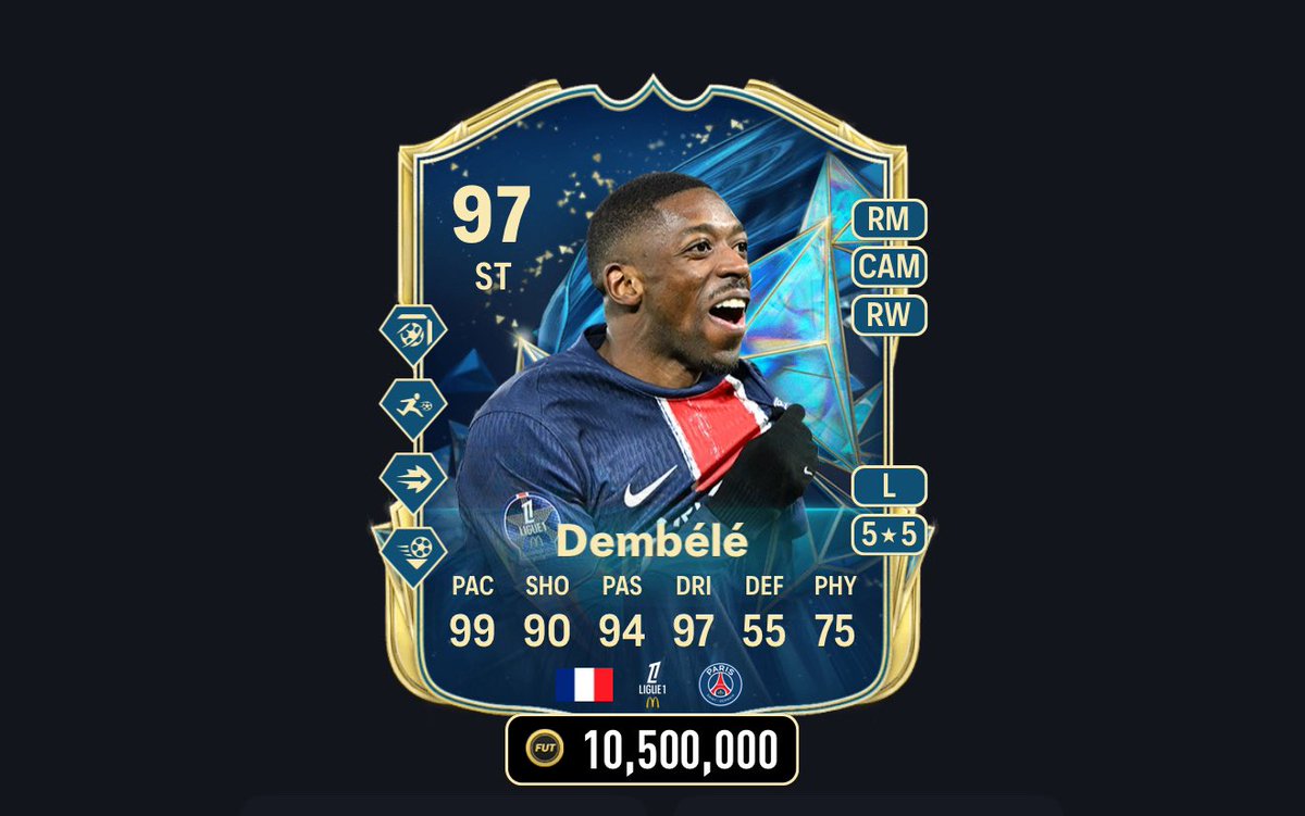 🚨 FREE 93x5 TOTS pack

• ✅ 93x5 EFIGS
• 🏴󠁧󠁢󠁥󠁮󠁧󠁿 PL + WSL TOTS
• 🇪🇸 La Liga + LF TOTS
• 🇫🇷 Ligue 1 + WFL TOTS
• 🇩🇪 Bundesliga + GPFBL TOTS
• 🇮🇹🇺🇸 Serie A + NWSL TOTS

For the Weekly play completions 🔥🔥