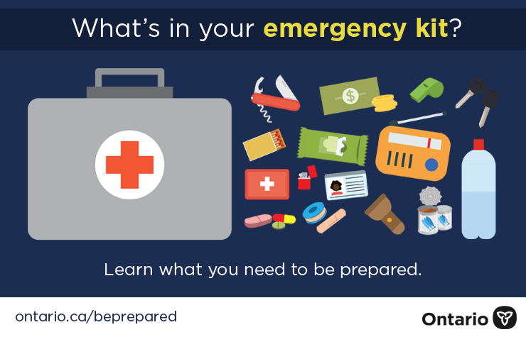 Be prepared for every season: 

Get a kit with a supply of water, food and other basic supplies that will last for at least 72 hours. Keep supplies somewhere they will be easy to access. 
Learn more: innisfil.ca/en/living-here…

#Innisfil #EPWeek2025 <a href="/townofinnisfil/">Town of Innisfil</a>