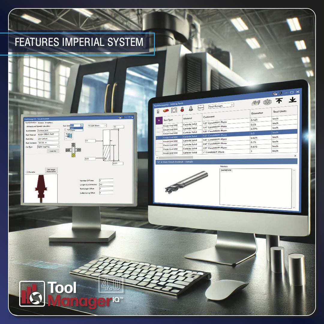 ToolManageriQ's tweet photo. Whether you’re setting up cutters, creating assemblies, or dialing in feeds and speeds—ToolManageriQ v4.0 handles Imperial with precision from the ground up.

Explore the upgrade at https://t.co/MnyMVwe9O9.

#toolmanageriq #ToolTracking #Gibbscam #cnctools #machinistlife https://t.co/UWFv350l6O