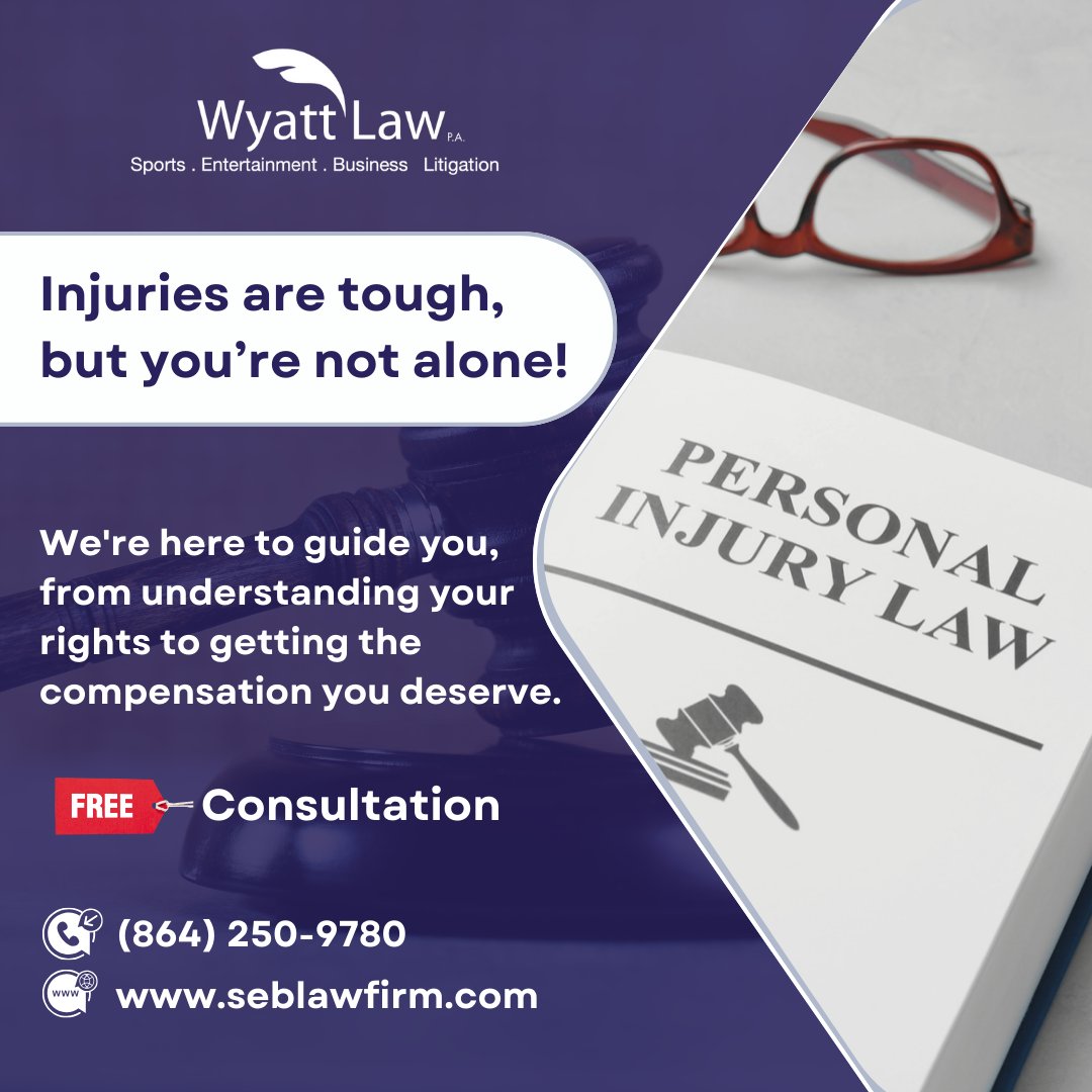 Injured because of someone else? You’re not alone.

Wyatt Law, PA is here to help you get the justice you deserve—starting with a FREE consultation. No pressure, just real support.

LEARN MORE ➡️ loom.ly/rHV_aEg
#PersonalInjury #LegalHelp #JusticeMatters #WyattLaw