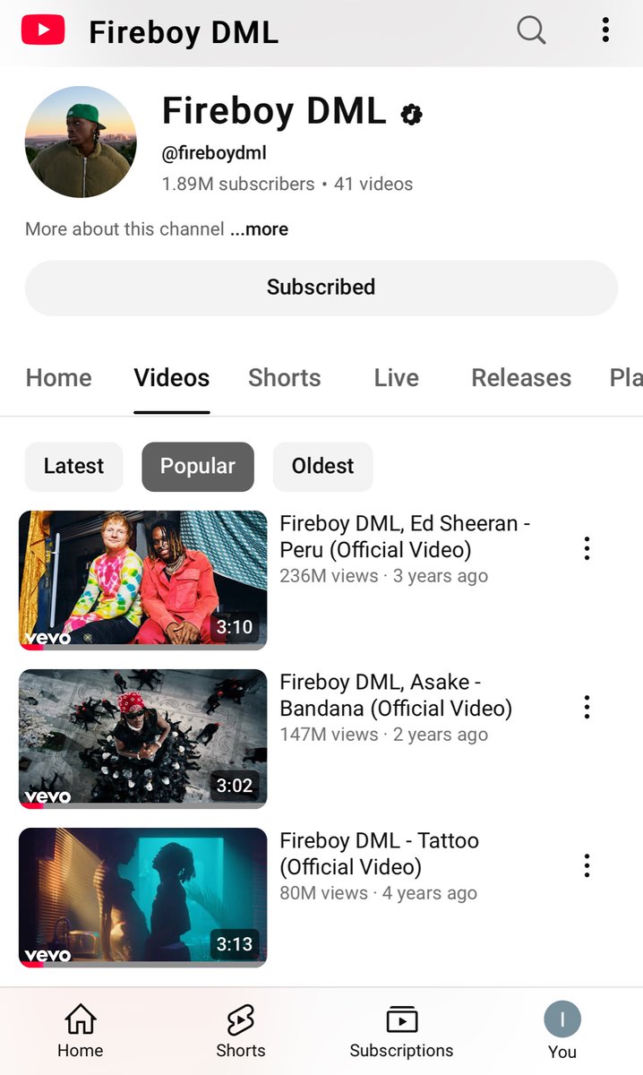Twin_Szn's tweet photo. Fireboy DML “Tattoo” (Official music video) hits 80 million views on YouTube. 🔥

-it’s his 3rd video to reach this milestone. 👏🏿 https://t.co/HbqOVOEc0F