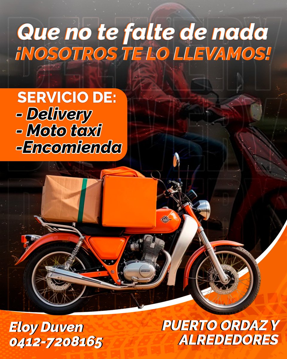 Delivery de confianza activo. #pzo #guayana #delivery