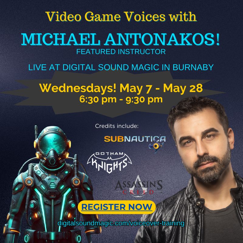 No game voicing experience? No problem!

Get on-mic experience and coaching with Michael Antonakos, star of some of the world's most-loved games. Voice in a real working studio with expert engineers and directors. Walk away with new skills, pro tips, and the confidence to book