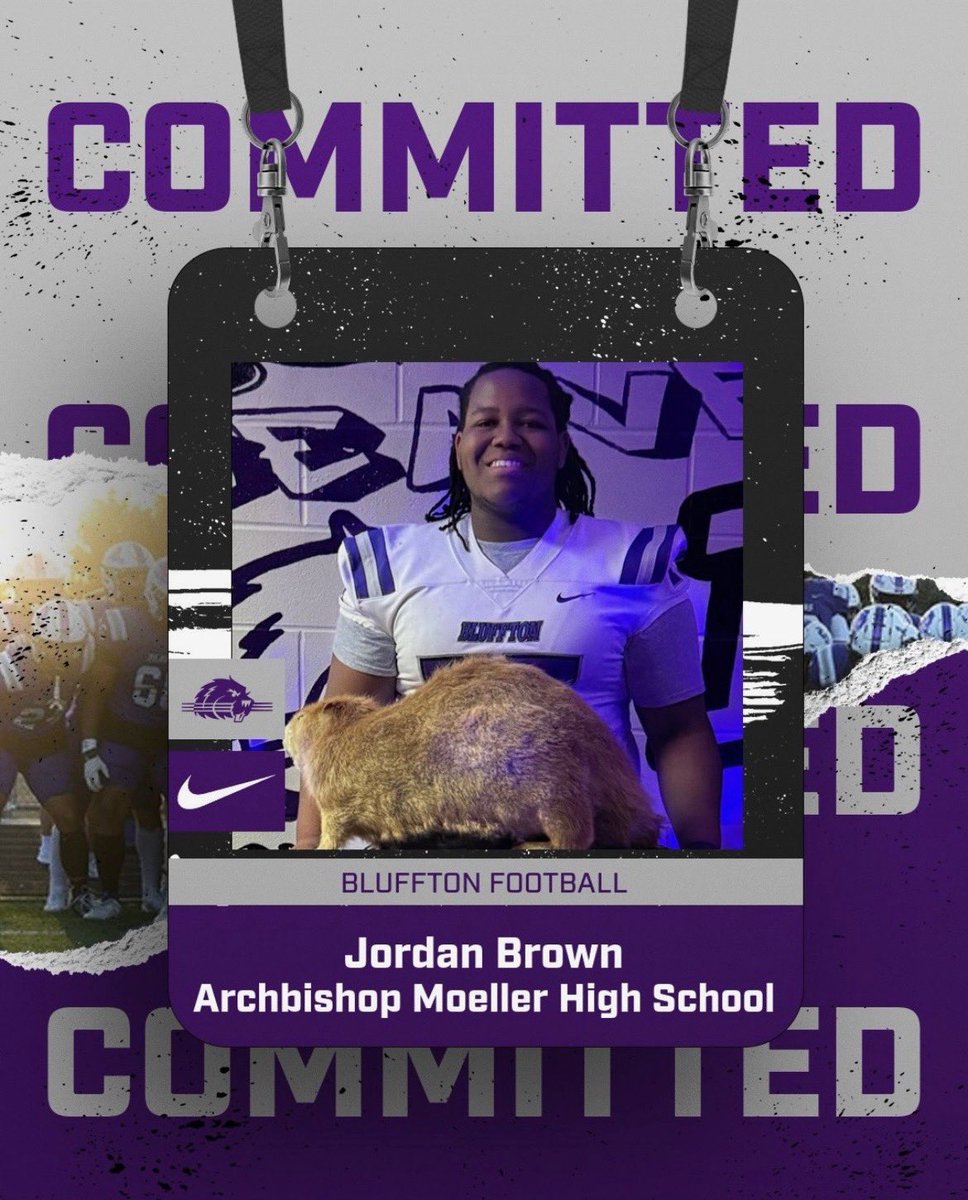 Jordan Brown7️⃣7️⃣ (@jordanbrown1218) on Twitter photo 1000% COMMITTED‼️ Thank you Jesus Christ for this blessing to play at the next level! I will be signing on Tuesday, April 29th at Moeller High School! <a href="/CoachHedden/">Chris Hedden</a> <a href="/BlufftonFB/">Bluffton Football</a> <a href="/CoachJones55/">Darricle Jones</a> 1000% COMMITTED‼️ Thank you Jesus Christ for this blessing to play at the next level! I will be signing on Tuesday, April 29th at Moeller High School! <a href="/CoachHedden/">Chris Hedden</a> <a href="/BlufftonFB/">Bluffton Football</a> <a href="/CoachJones55/">Darricle Jones</a>