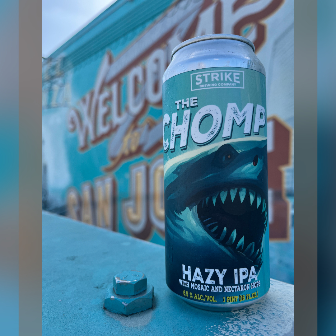 strikebrewingco's tweet photo. 🍺 Fresh Chomp IPA just dropped! Crisp, juicy, and pouring perfectly. Grab a pour & 4-pack to-go at Strike Brewing! 😍 Mural by @johndoziersigns
#CraftBeer #ChompIPA #FreshBrew #BreweryLife #StrikeBrewing
https://t.co/W3dQOvAR2N https://t.co/YvjqjNJqtq