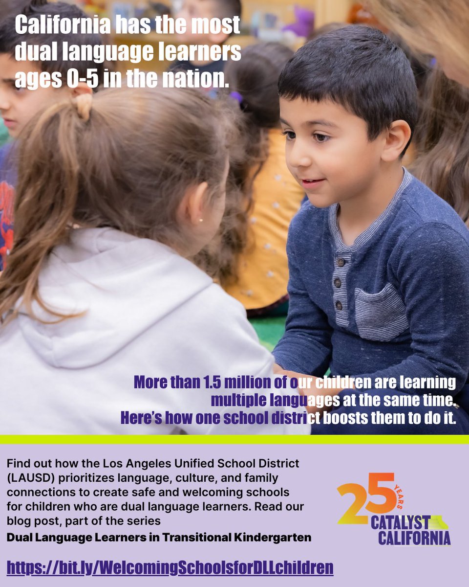 As U.S. policies threaten immigrant families, CA must create welcoming early learning environments for dual language learners. Our Dual Language Learners in Transitional Kindergarten collab blog tells how 1 school district does it. Read: bit.ly/WelcomingSchoo… #LASCHOOLS #LAUSD