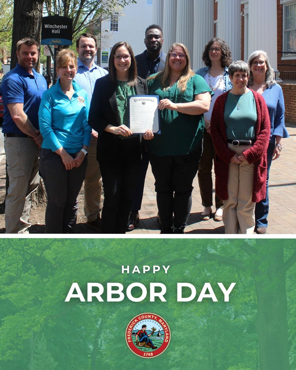 Today, we recognize the vital role trees play in supporting healthy communities, cleaner air, &amp; a more sustainable future. Join us in celebrating Arbor Day by learning about the Division of Energy &amp; Environment's Creek ReLeaf reforestation program at FrederickCountyMD.gov/CreekReLeaf 🌳