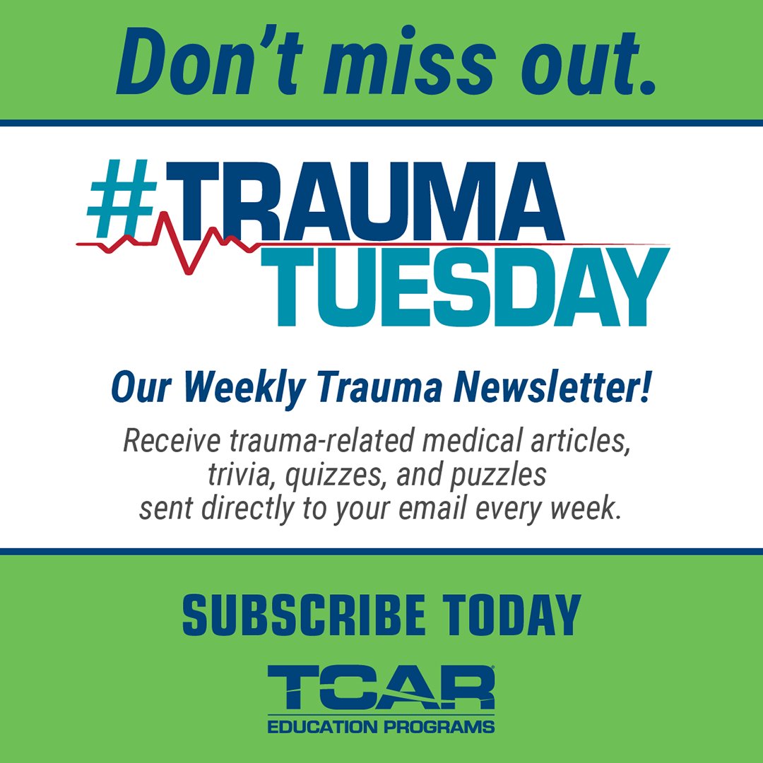 Still haven't subscribed to our weekly Trauma Tuesday newsletter? You're missing out on trauma related articles, quizzes, and puzzles. Subscribe today to have Trauma Tuesday sent directly to your email every week. tcarprograms.visionem.org/portal/confirm…...