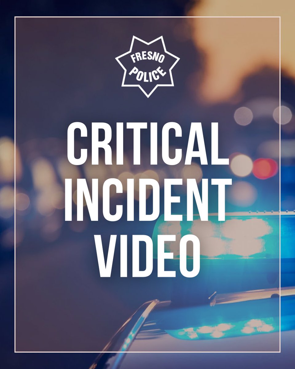 Critical Incident Video Release
Officer Involved Shooting on January 26, 2025

The link to the video is: youtu.be/I-ymEge3cV4

Media: 
Bill.Dooley@fresno.gov
Lieutenant Bill Dooley
Fresno Police Department 
Public Information Officer
Office of the Chief of Police