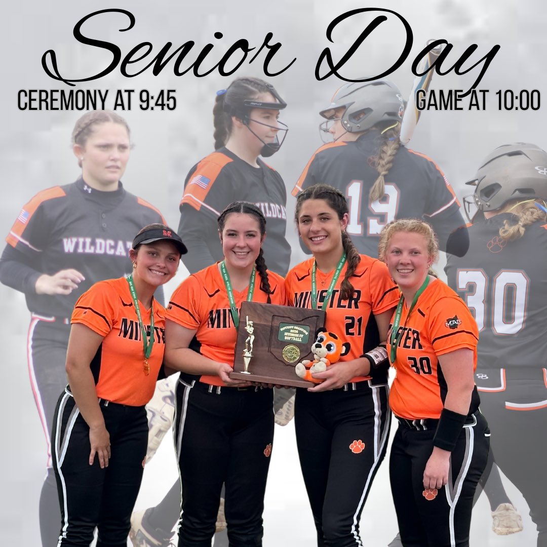Tomorrow is Senior Day!!!! Come out and support our four fantastic seniors!
🗓️ April 26
⏰ 9:45AM, game to follow at 10:00
📍 Four Seasons Recreational Park, Diamond 5

See you there! 🥎🧡🐾