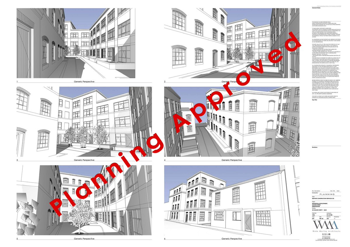 We are delighted that Planning permission has been granted for one of our new residential projects in the Jewellery Quarter Birmingham which includes 53 apartments designed to the highest quality. 
Works will commence later this year.
#wma #architecture #planning #approved