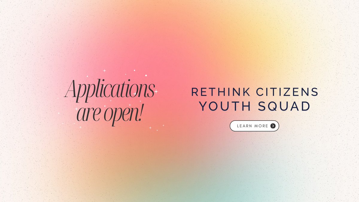 TrishPrabhu's tweet image. Thrilled to announce that ReThink Citizens is recruiting members for our Youth Squad 🙌 This program will train youth leaders ages 15-25 to deliver crucial social media safety education to parents. If you're an aspiring digital changemaker, apply now: tinyurl.com/youthsquad25!